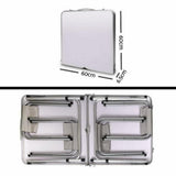 Portable Folding Picnic Camping Set BBQ Party Aluminium Table 4 Foldable Chairs