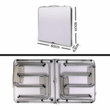 Portable Folding Picnic Camping Set BBQ Party Aluminium Table 4 Foldable Chairs - 45-Degree Angle