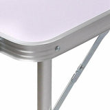 Portable Folding Picnic Camping Set BBQ Party Aluminium Table 4 Foldable Chairs - Close-Up Angle