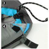 Outdoor Camping Envelope Sleeping Bag Thermal Tent Hiking Winter Single -15C - blue - Side View