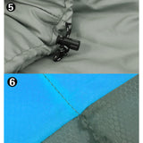 Outdoor Camping Envelope Sleeping Bag Thermal Tent Hiking Winter Single -15C - blue - Top-Down View