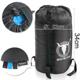 Outdoor Camping Envelope Sleeping Bag Thermal Tent Hiking Winter Single -15C - blue - Close-Up Angle