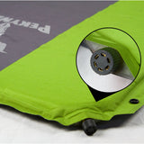 Double Self Inflating Mattress Sleeping Mat Air Bed Camping Camp Hiking Joinable - green - 45-Degree Angle