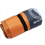 Double Self Inflating Mattress Sleeping Mat Air Bed Camping Camp Hiking Joinable - orange - Top-Down View