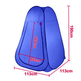 Pop Up Portable Privacy Shower room Tent &20L Outdoor Camping Water Bag Camp Set - blue