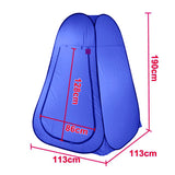 Pop Up Camping Shower Toilet Tent Outdoor Privacy Portable Change Room Shelter - blue - Close-Up Angle