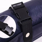Double Self Inflating Mattress Camping Hiking Airbed Camp Mat Sleeping Pillow w/ Bag - navy - Front View