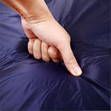 Double Self Inflating Mattress Camping Hiking Airbed Camp Mat Sleeping Pillow w/ Bag - navy - Side View