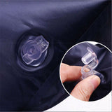 Double Self Inflating Mattress Camping Hiking Airbed Camp Mat Sleeping Pillow w/ Bag - navy - Top-Down View