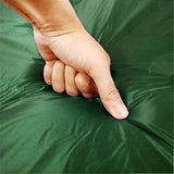 Double Self Inflating Mattress Camping Hiking Airbed Camp Mat Sleeping Pillow w/ Bag - green - Side View