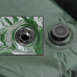 Double Self Inflating Mattress Camping Hiking Airbed Camp Mat Sleeping Pillow w/ Bag - green - Top-Down View