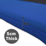 Double Self Inflating Mattress Sleeping Mat Air Bed Camping Hiking Joinable - blue - Side View