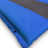 Double Self Inflating Mattress Sleeping Mat Air Bed Camping Hiking Joinable - blue - Low Angle