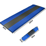 Self Inflating Mattress Sleeping Pad Mat Air Bed Camping Camp Hiking Joinable - blue - Extra Image
