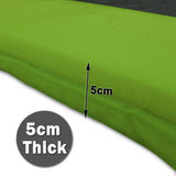 Self Inflating Mattress Sleeping Pad Mat Air Bed Camping Camp Hiking Joinable - green - Side View
