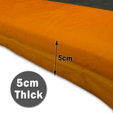 Double Self Inflating Mattress Sleeping Mat Air Bed Camping Hiking Joinable - orange - Side View