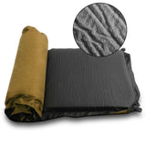 Self Inflating Mattress Sleeping Suede Mat Air Bed Camping Camp Hiking Joinable - beige - Front View