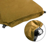 Self Inflating Mattress Sleeping Suede Mat Air Bed Camping Camp Hiking Joinable - beige - 45-Degree Angle
