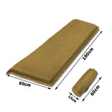 Self Inflating Mattress Sleeping Suede Mat Air Bed Camping Camp Hiking Joinable - beige - Rear View