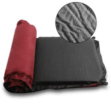 Self Inflating Mattress Sleeping Suede Mat Air Bed Camping Camp Hiking Joinable - red - Side View
