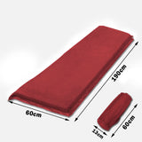 Self Inflating Mattress Sleeping Suede Mat Air Bed Camping Camp Hiking Joinable - red - Rear View