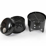NEW 3in1 Portable Charcoal Vertical Smoker BBQ Roaster Grill Steel Water Steamer - Front View