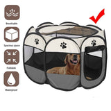 8 Panel Pet Dog Cat Crate Play Pen Bags Kennel Portable Tent Playpen Puppy Cage Large Grey - Extra Image