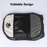 8 Panel Pet Dog Cat Crate Play Pen Bags Kennel Portable Tent Playpen Puppy Cage Extra Large Grey - Side View