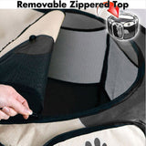 8 Panel Pet Dog Cat Crate Play Pen Bags Kennel Portable Tent Playpen Puppy Cage Extra Large Grey - Rear View