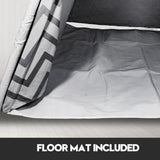 Giant Cotton Canvas Kids Teepee Wigwam Children Pretend Play Tent Indoor Outdoor Party - black