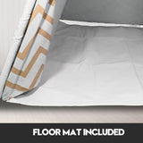 Giant Cotton Canvas Kids Teepee Wigwam Children Pretend Play Tent Indoor Outdoor Party - orange - Low Angle