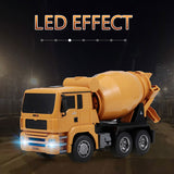 Huina 1/18 RC Engineering Construction Concrete Cement Mixer Truck Remote Control Toy Kids Gift - Low Angle