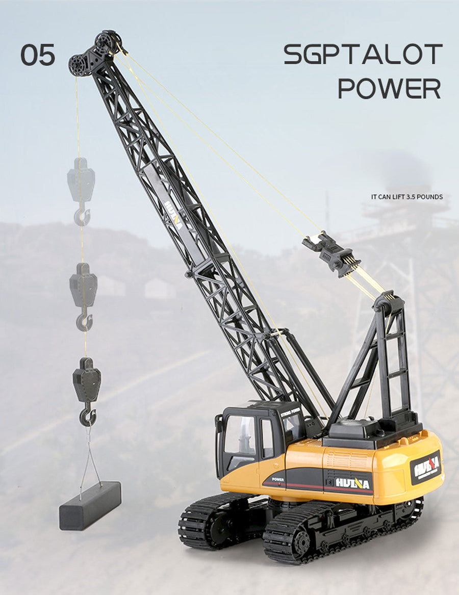 Huina RC CRANE 1:14 2.4Ghz Construction Tower Excavator Truck Toy Kids Boys Gift, image 7