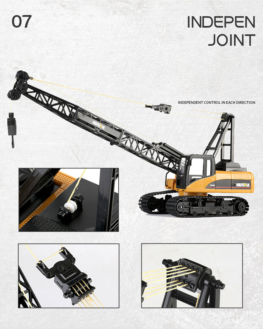 Huina RC CRANE 1:14 2.4Ghz Construction Tower Excavator Truck Toy Kids Boys Gift, image 9