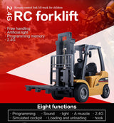 Huina 1/10 RC 8CH ForkLift Excavator Industrial Construction Engineering Vehicle Truck Kids Adult Toys alloy - Front View