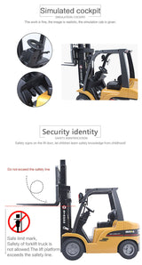Huina 1/10 RC 8CH ForkLift Excavator Industrial Construction Engineering Vehicle Truck Kids Adult Toys alloy - Low Angle