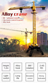 HUINA 1/14 12CH RC Alloy Tower Crane Engineering Construction Vehicle Toy Kids Car - Front View