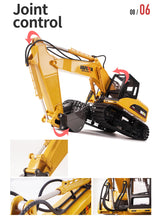 HUINA 1/14 15CH RC Alloy Excavator Construction Engineering Vehicle Digger Toy Gift - Low Angle
