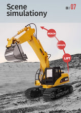HUINA 1/14 15CH RC Alloy Excavator Construction Engineering Vehicle Digger Toy Gift - Extra Image