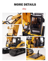 HUINA 1/14 15CH RC Alloy Excavator Construction Engineering Vehicle Digger Toy Gift - Extra Image