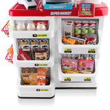 Supermarket Play Set Grocery Shopping Pretend Role Play w/ Trolley - Side View