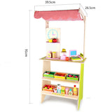 Kids Wooden Toy Pretend Play Marketplace Stand Fruit Veg Shop Stall Supermarket - Extra Image