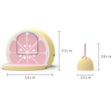 Vetreska Fruity Portable Cat Kitty Toilet Litter Box Tray House Lid Scoop Set Grapefruit - Low Angle