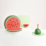 Vetreska Fruity Portable Cat Kitty Toilet Litter Box Tray House Lid Scoop Set Watermelon - Side View