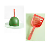 Vetreska Fruity Portable Cat Kitty Toilet Litter Box Tray House Lid Scoop Set Watermelon - Low Angle