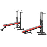 Adjustable Weight Bench Fitness Home Multi Gym Flat Press Incline Squat Rack - Front View