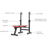Adjustable Weight Bench Fitness Home Multi Gym Flat Press Incline Squat Rack - Low Angle