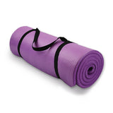 10mm Extra Thick NBR Yoga Mat Gym Pilates Fitness Exercise - purple - 45-Degree Angle
