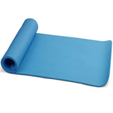 10mm Extra Thick NBR Yoga Mat Gym Pilates Fitness Exercise - blue - Rear View