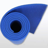 Extra Thick 6mm PVC Yoga Gym Pilate Mat Fitness Non Slip Exercise Board - blue - Front View